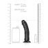 RealRock - realistické dildo s přísavkou - 15,5 cm - černé
