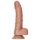 RealRock - přísavkový dildo s varlaty - 15,5 cm (tmavý přírodní)