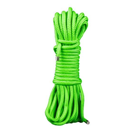 Ouch! - svítící bondážní lano - 5 m (zelené)