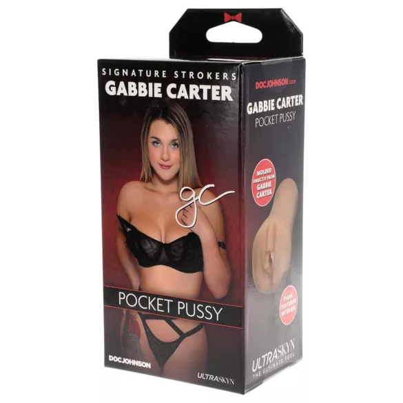 Doc Johnson Gabbie Carter - realistická umělá vagína - Ultraskyn - přírodní