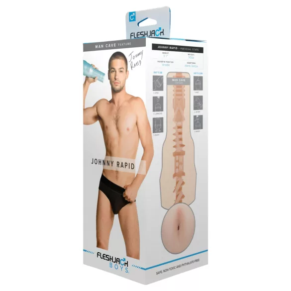 Fleshjack Johnny Rapid Man - realistický anální masturbátor - tělová barva