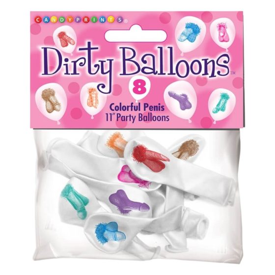Špinavé balónky - balónek se vzorem penisu (7ks)