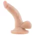 Dr. Skin - realistické dildo s varlaty a přísavkou - tělová 12 cm