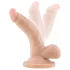 Dr. Skin - realistické dildo s varlaty a přísavkou - tělová 12 cm