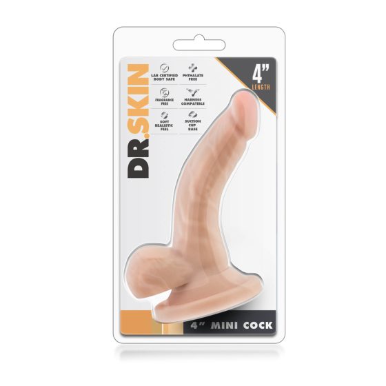 Dr. Skin 4 - realistické dildo s přísavkou - tělová barva (12 cm)