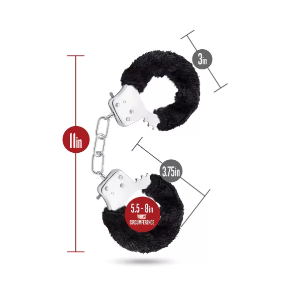 Temptasia - plyšová pouta - černá