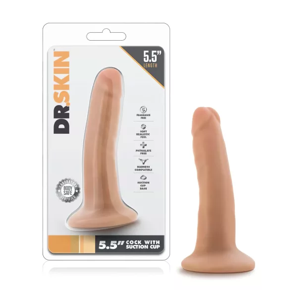Dr. Skin - realistický dildo s přísavkou - realistická barva 14 cm