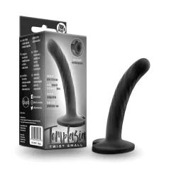   Temptasia Twist Small - přísavkový, zkroucený dildo (černý)