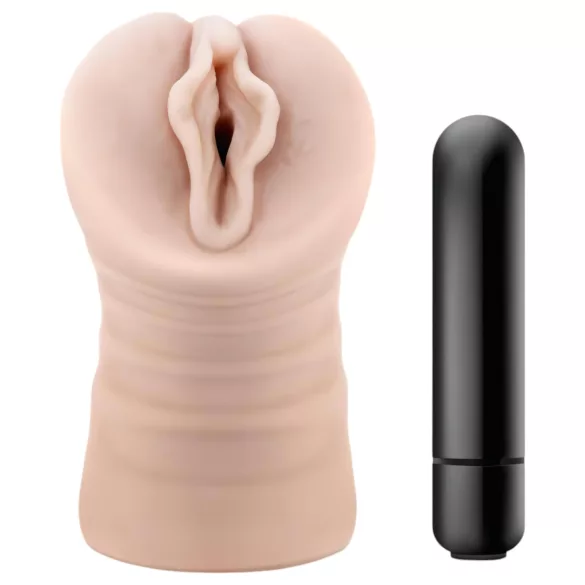 M for Men Ashley - masturbátor s vibrací - real feel - tělová