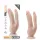 Dr. Skin 8 - oboustranné dildo s přísavkou - naturální barva