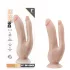 Dr. Skin 8 - oboustranné dildo s přísavkou - naturální barva