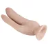 Dr. Skin 8 - oboustranné dildo s přísavkou - naturální barva