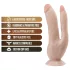Dr. Skin 8 - oboustranné dildo s přísavkou - naturální barva