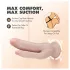 Dr. Skin 8 - oboustranné dildo s přísavkou - naturální barva