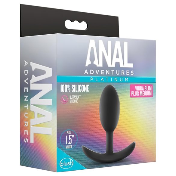Anal Adventures Platinum - anální kolík - střední - černý