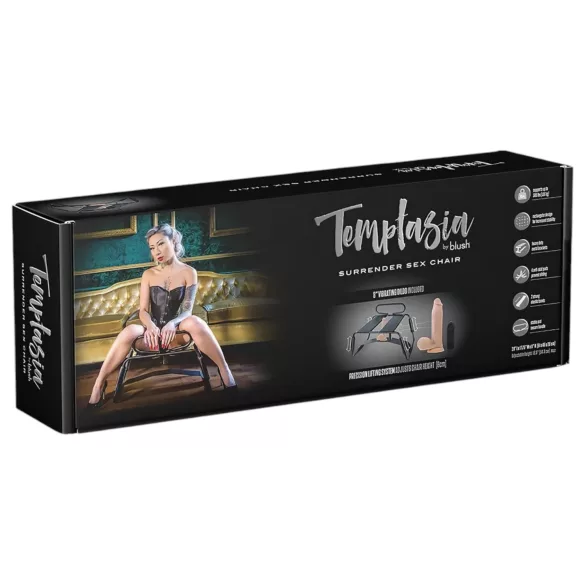 Temptasia - sexuální židle s vibrátorem - černá/béžová