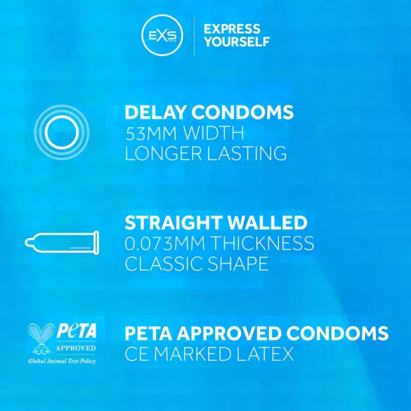 EXS - prodlužující latexový kondom - 144 ks