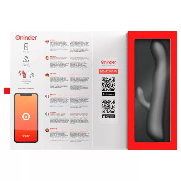 Oninder Oslo - přísavný rotační vibrátor s pohyblivým klitorálním stimulátorem (černý)