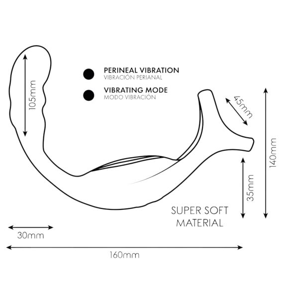 Addicted Toys - anální vibrátor s kroužkem na penis a varlata - černý