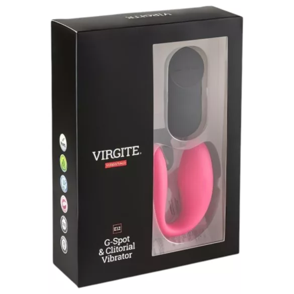 Virgite - dálkově ovládaný párový vibrátor (černo-růžový)