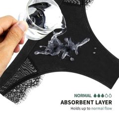 Adalet Flora Normal - menstruační kalhotky (černé) - M
