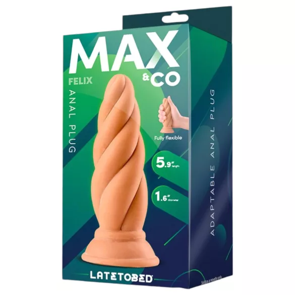 Max & Co Felix - anální šroubovací kolík - 15 cm - tělová barva