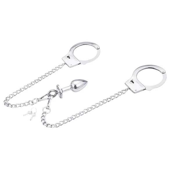 LateToBed - pouta s análním kolíkem - stříbrné