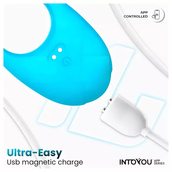 INTOYOU Ringo - chytrý vibrační erekční kroužek s aplikací (modrý)