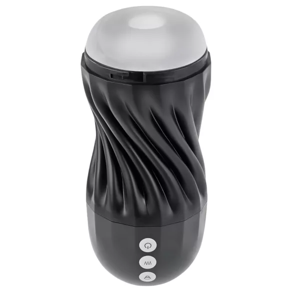 Playboy Solo Stroker - akumulátorový stimulační masturbátor (černý)