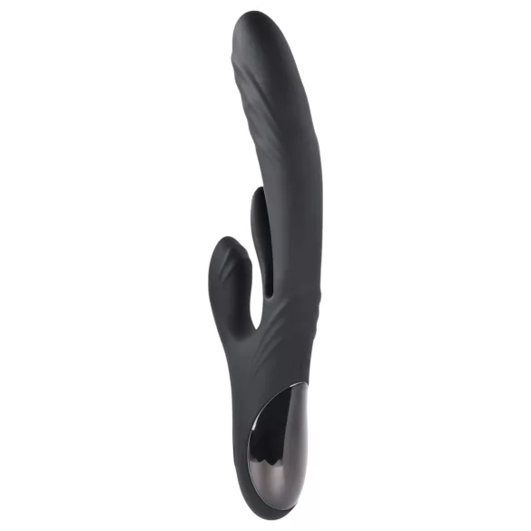 Playboy Rapid Rabbit - vibrátor s ramínkem na klitoris - dobíjecí - černý