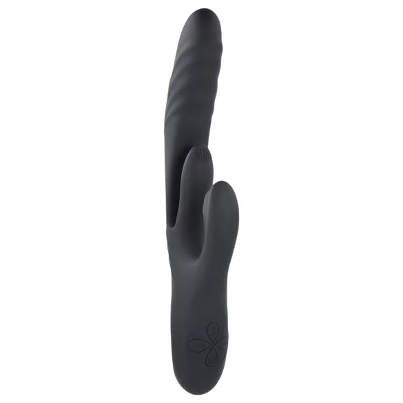 Playboy Rapid Rabbit - vibrátor s ramínkem na klitoris - dobíjecí - černý