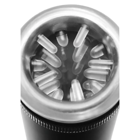 Master-Bot - pohyblivý měkký trnový ústní masturbátor (černý)