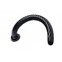  Hosed Spiral Anal Snake 19 - dlouhé tenké anální dildo se spirálovitým povrchem (černé)