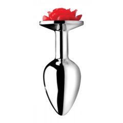 Booty Sparks - anální dildo s růžemi (stříbrné)