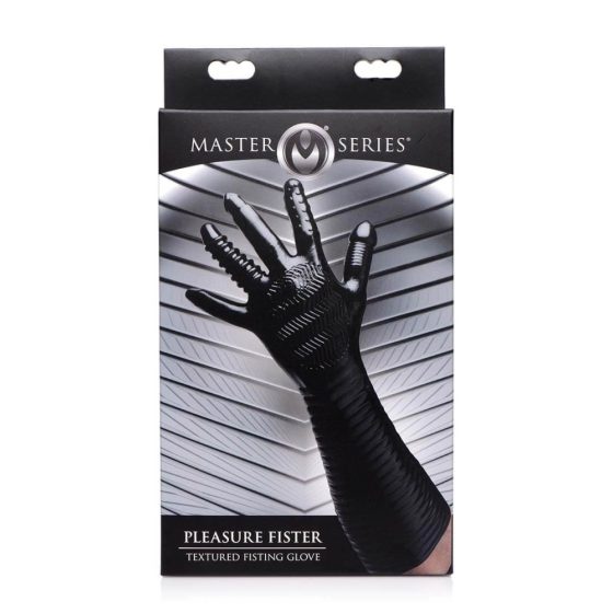 Pleasure Fister - texturované fistingové rukavice (černé)