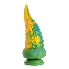   Monstropus Kraken - silikonové dildo s ramenem chobotnice - 22 cm (žlutozelené)