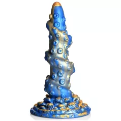   Creature Cocks Kraken - dildo s chapadly - spirál - 21 cm - zlatá/modrá