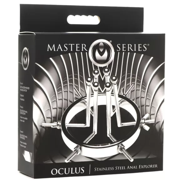 XR Brands Oculus - anální dilatátor - nerezová ocel - stříbrná