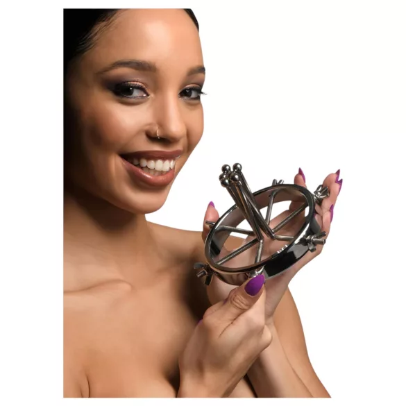 XR Brands Oculus - anální dilatátor - nerezová ocel - stříbrná