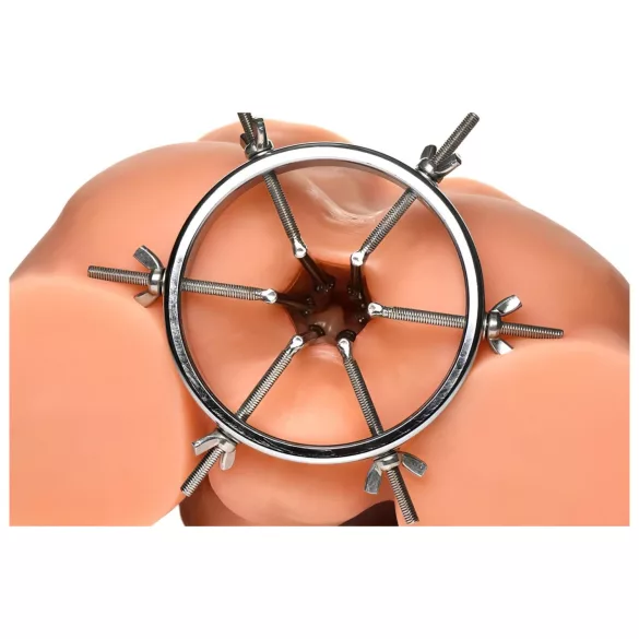 XR Brands Oculus - anální dilatátor - nerezová ocel - stříbrná