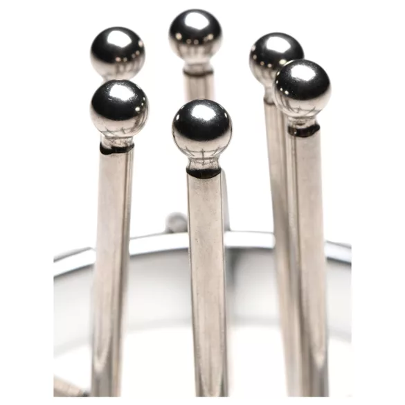 XR Brands Oculus - anální dilatátor - nerezová ocel - stříbrná