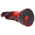 Creature Cocks Hell Kiss - kroucené silikonové dildo - 19 cm (červené)