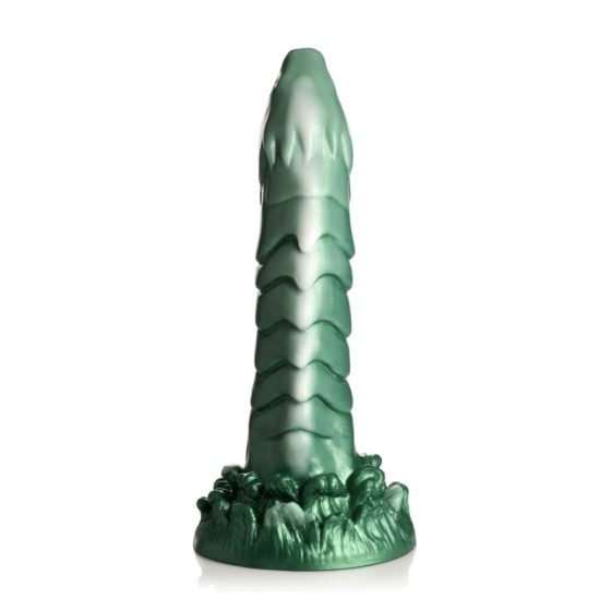 Creature Cocks Cockness Monster - silikonové dildo se svorkami (zelené)