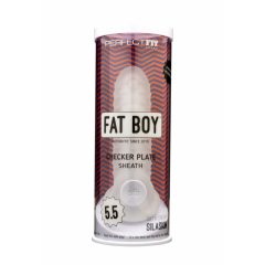   Fat Boy Checker Box - návlek na penis (15 cm) - mléčně bílý