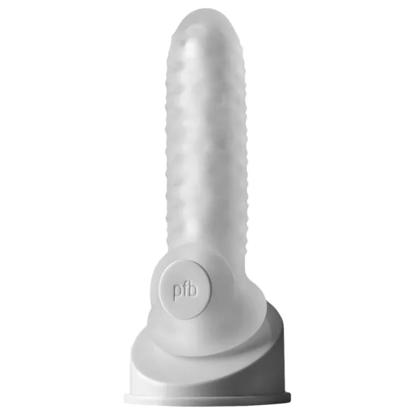 Perfect Fit - Fat Boy Checker Box - návlek na penis (15 cm, bílý)