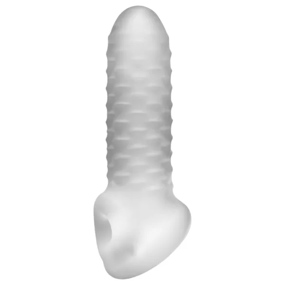 Perfect Fit - Fat Boy Checker Box - návlek na penis (15 cm, bílý)