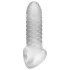 Perfect Fit - Fat Boy Checker Box - návlek na penis (15 cm, bílý)