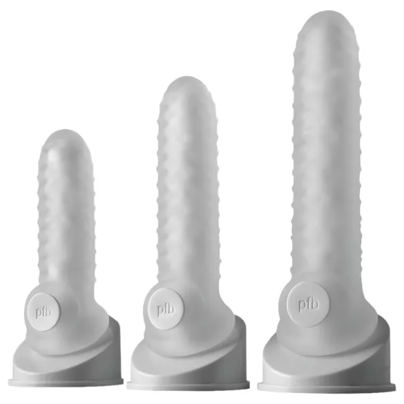 Perfect Fit - Fat Boy Checker Box - návlek na penis (15 cm, bílý)