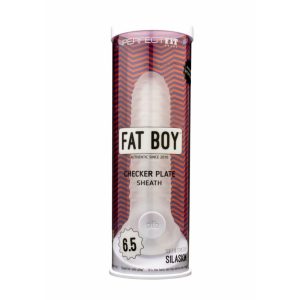Fat Boy Checker Box - pouzdro na penis (17 cm) - mléčně bílé