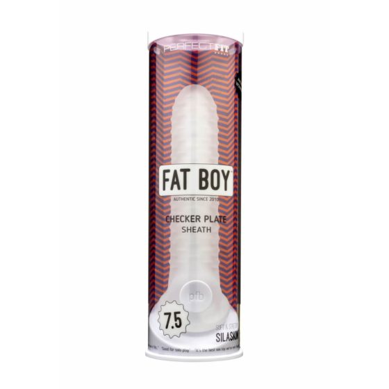 Fat Boy Checker Box - pouzdro na penis (19 cm) - mléčně bílé